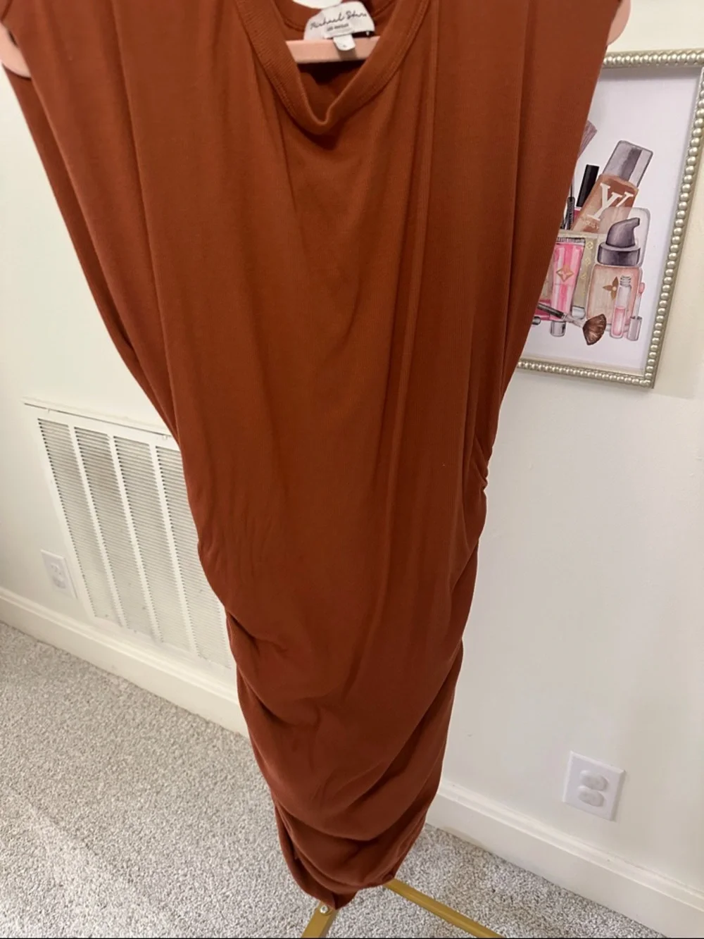 Michael Stars Rust Brown Midi Dress